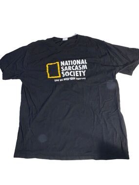 Men's Lago Apparel Co Black National Sarcasm Society Tee XXL